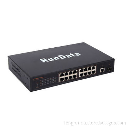 16-port 10/100Mbps Web Smart Network Switch with 1 Gigabit Uplink and SFP